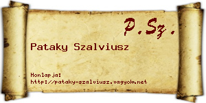 Pataky Szalviusz névjegykártya
